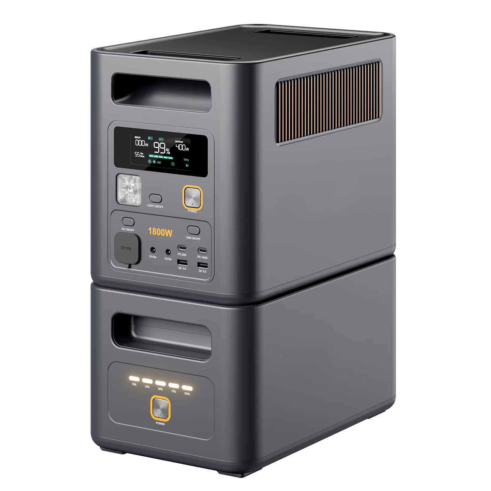 Solar Generator - Neues Design 1800W Tragbare Powerstation mit