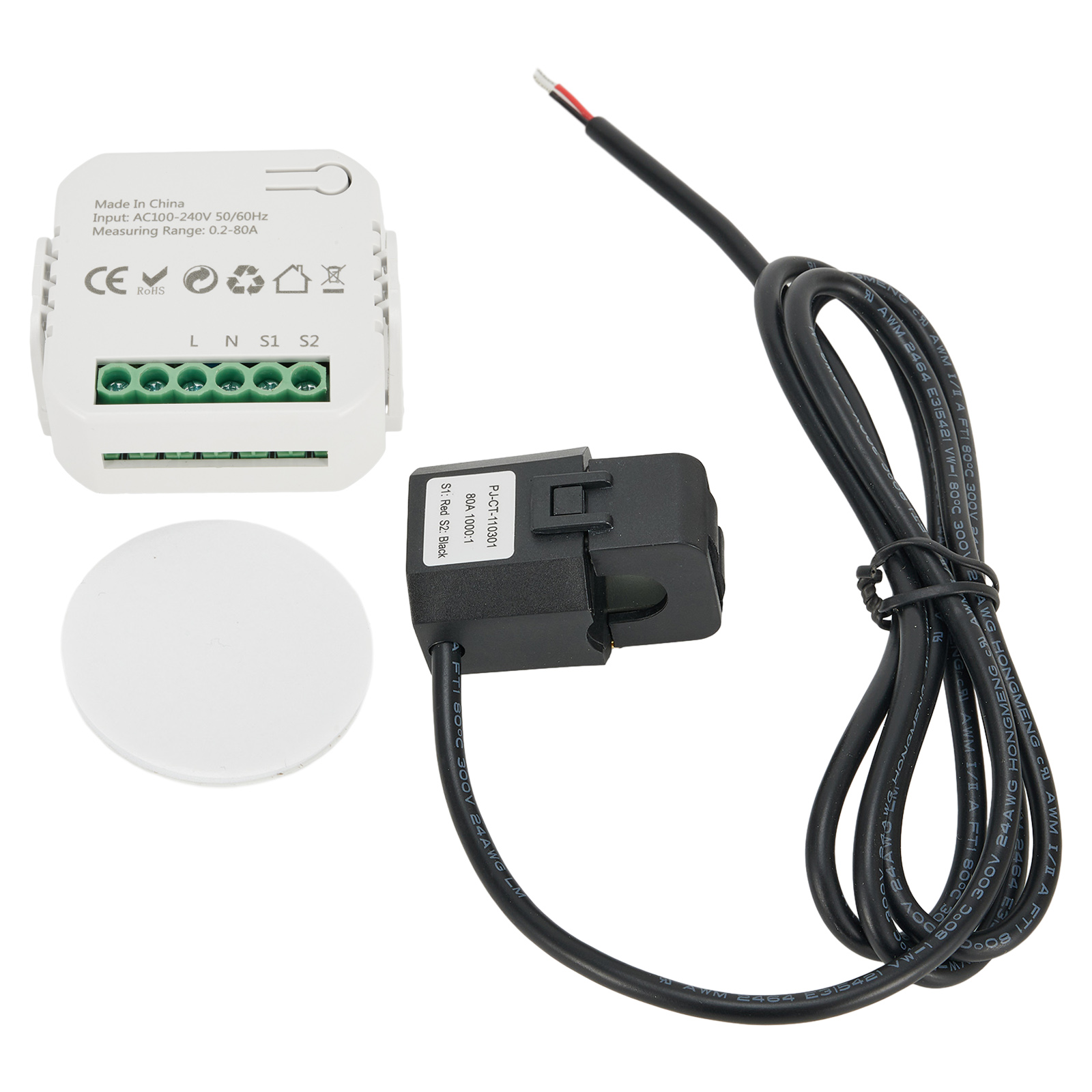 Energy Monitor Meter - Für Tuya Smart Life WLAN-Energiezähler 80A