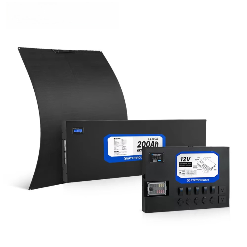 Solar Panel 200W - Das Camping-Doppelbatteriesystem enthalten 200 W flexibles