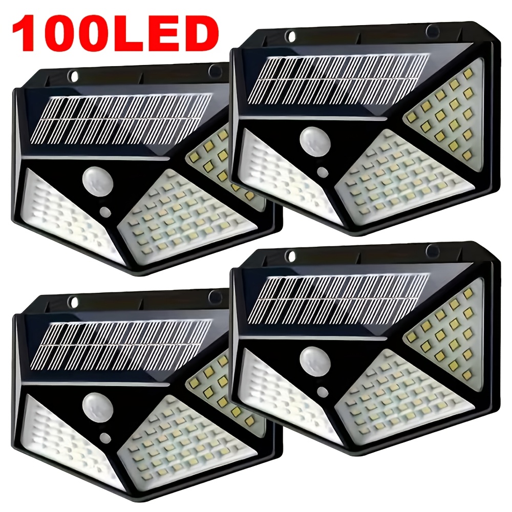 Solar Lamp - 100 LED Solar-Gartenleuchte für Außenbereich mit